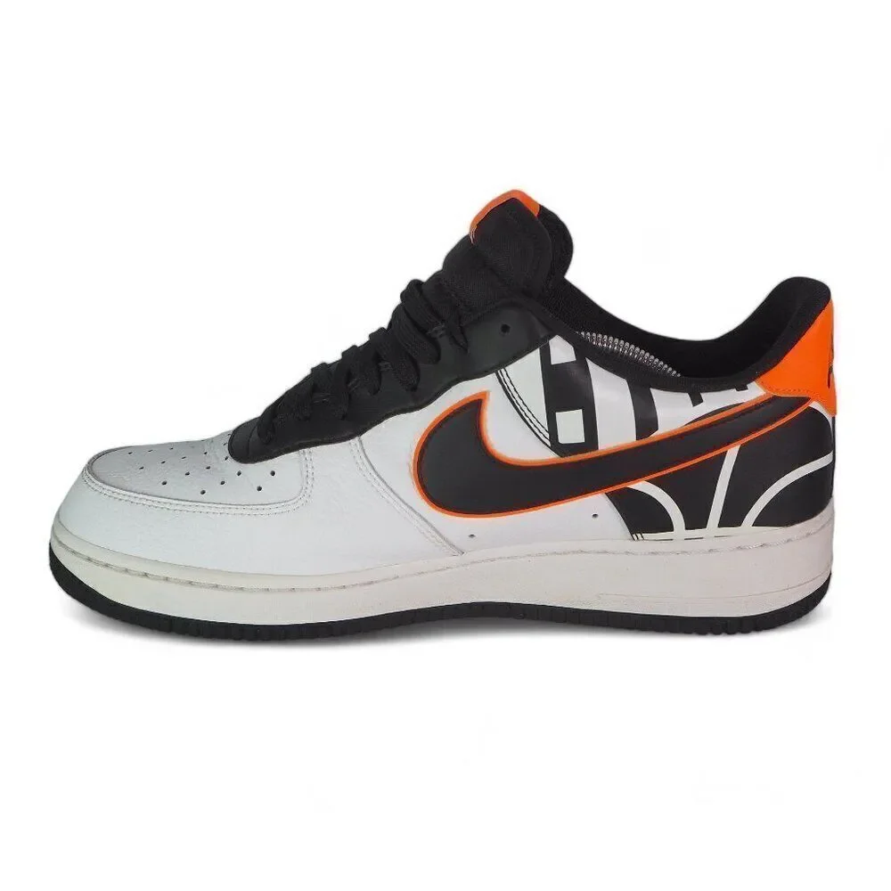 Nike Air Force 1‎ '07 LV8 'White Black Orange' Sneakers 823511-104 Men's 12